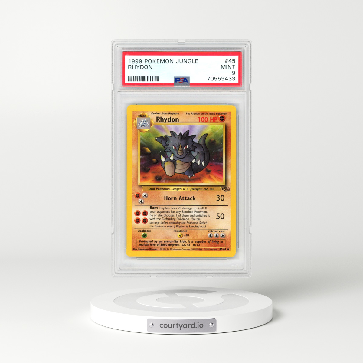1999 Pokémon Jungle #45 Rhydon (PSA 9 MINT)