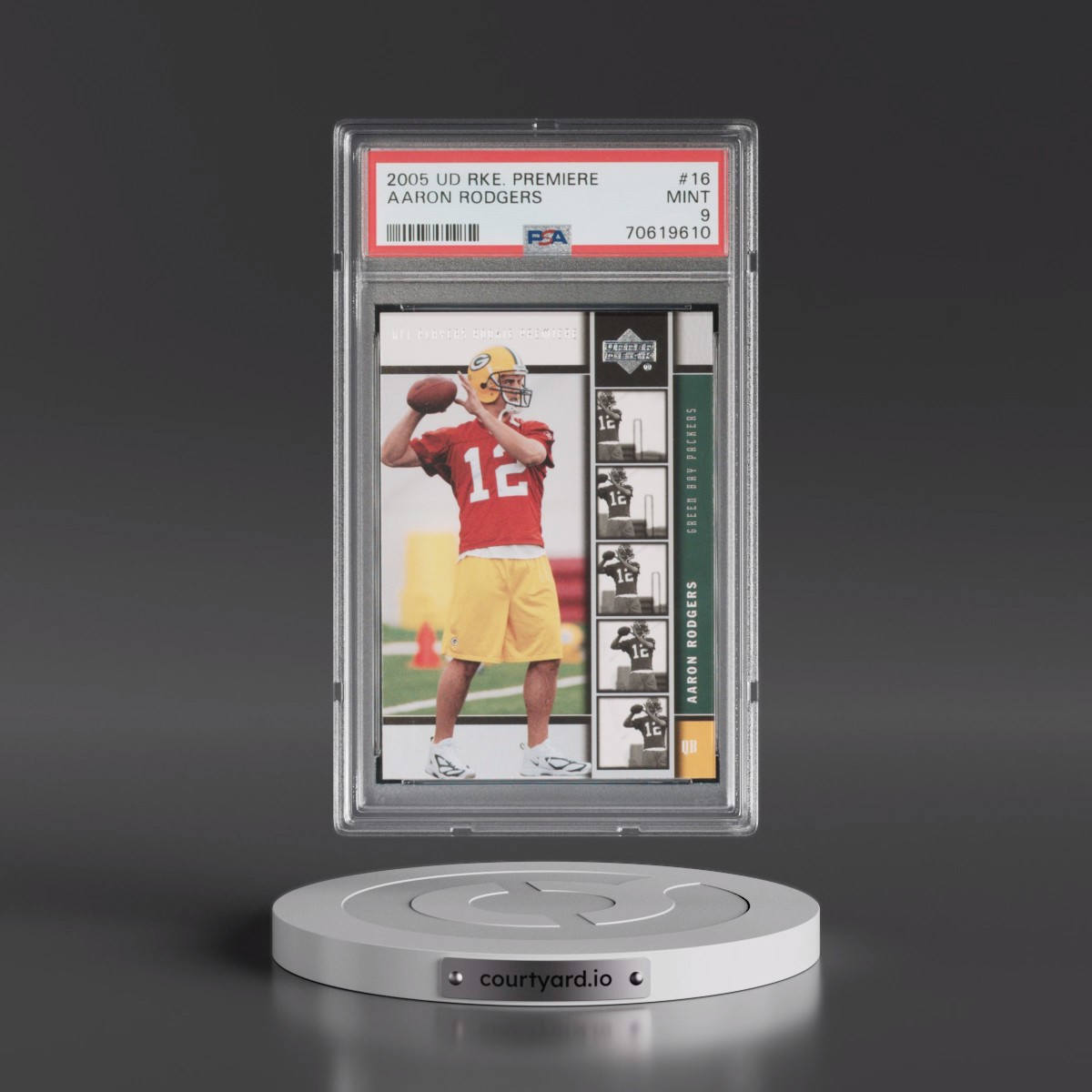 2005 Upper Deck Rookie Premiere #16 Aaron Rodgers (PSA 9 MINT)