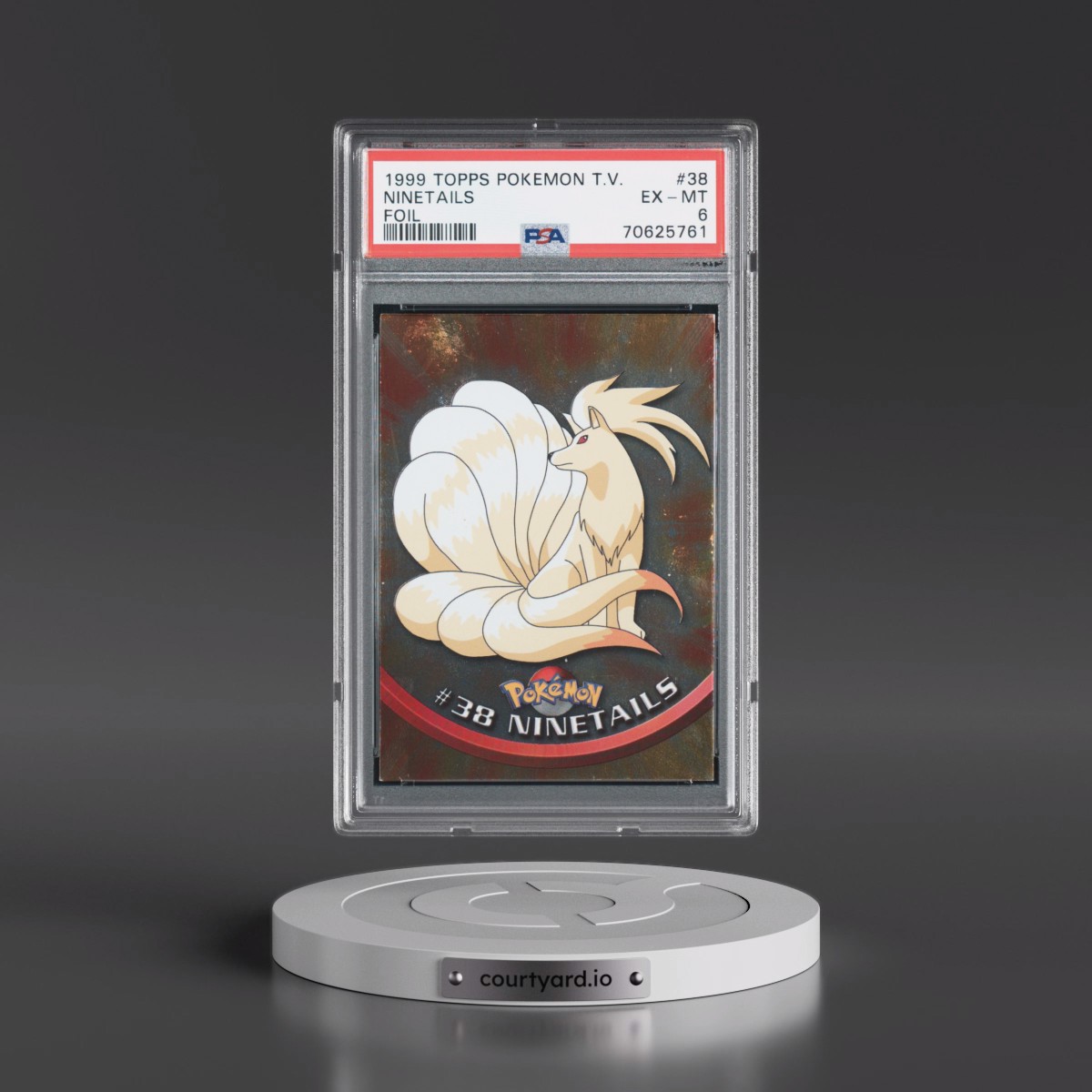 1999 Topps Pokémon TV #38 Ninetails - Foil (PSA 6 EX-MT)