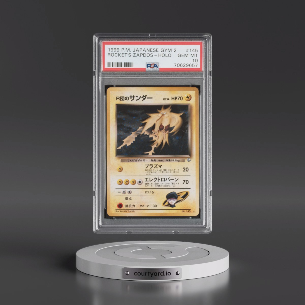 1999 Pokémon Gym 2 #145 Rocket's Zapdos - Holo (PSA 10 GEM MINT)