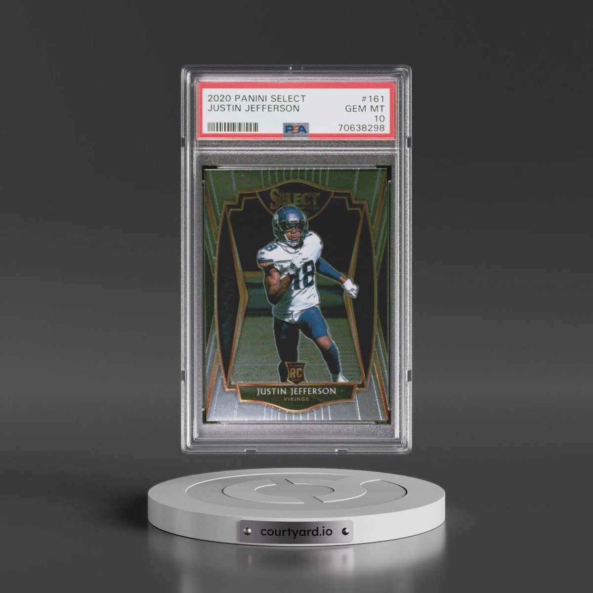 2020 Panini Select #161 Justin Jefferson (PSA 10 GEM MINT)