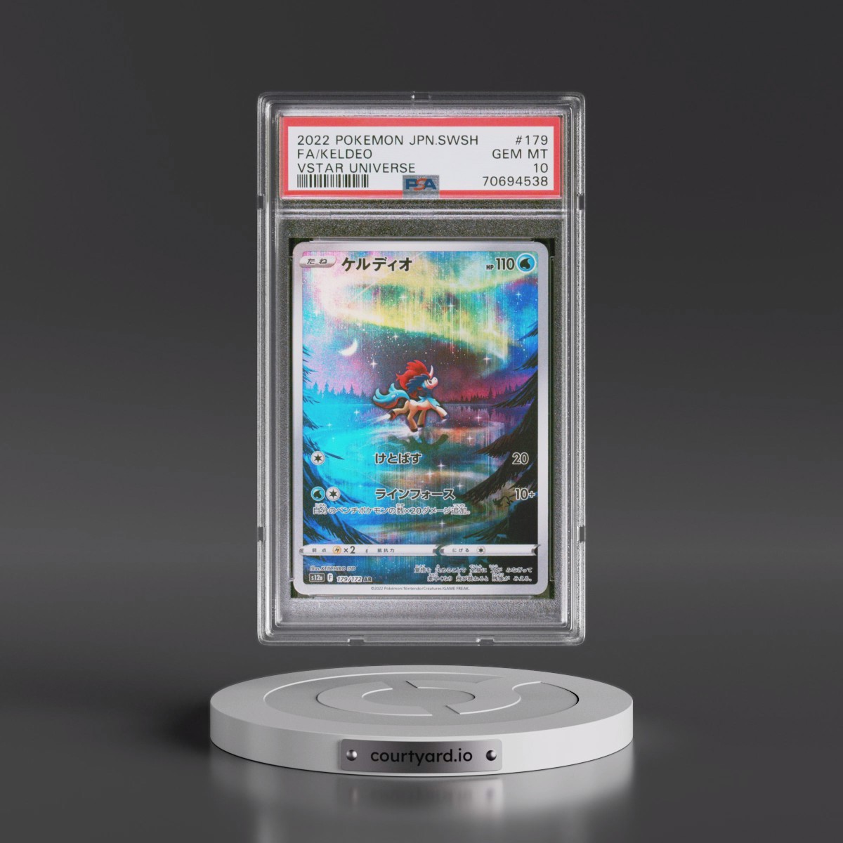 2022 Pokémon Sword & Shield Vstar Universe #179 Keldeo - Full Art (PSA 10 GEM MINT)