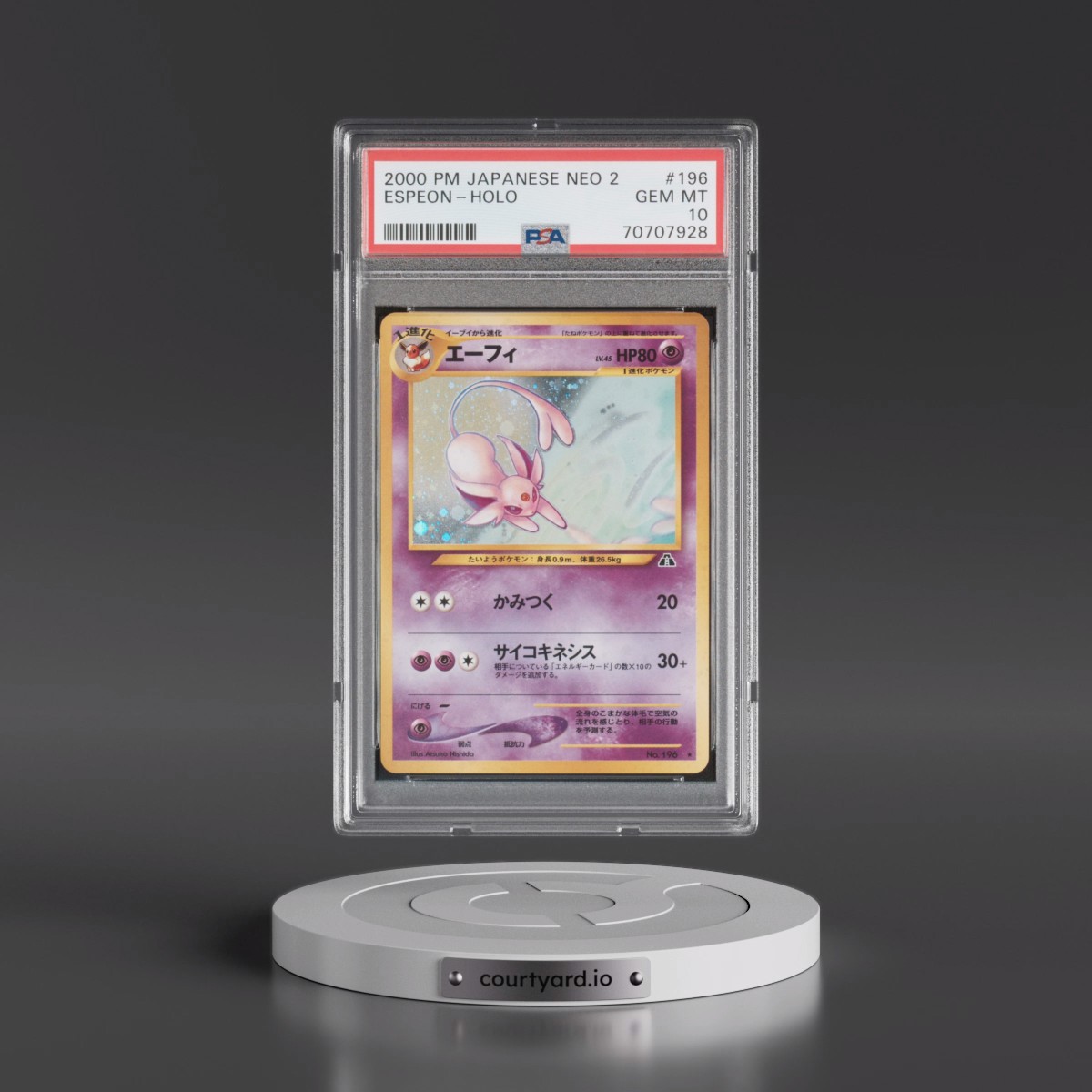 2000 Pokémon Neo 2 #196 Espeon - Holo (PSA 10 GEM MINT)