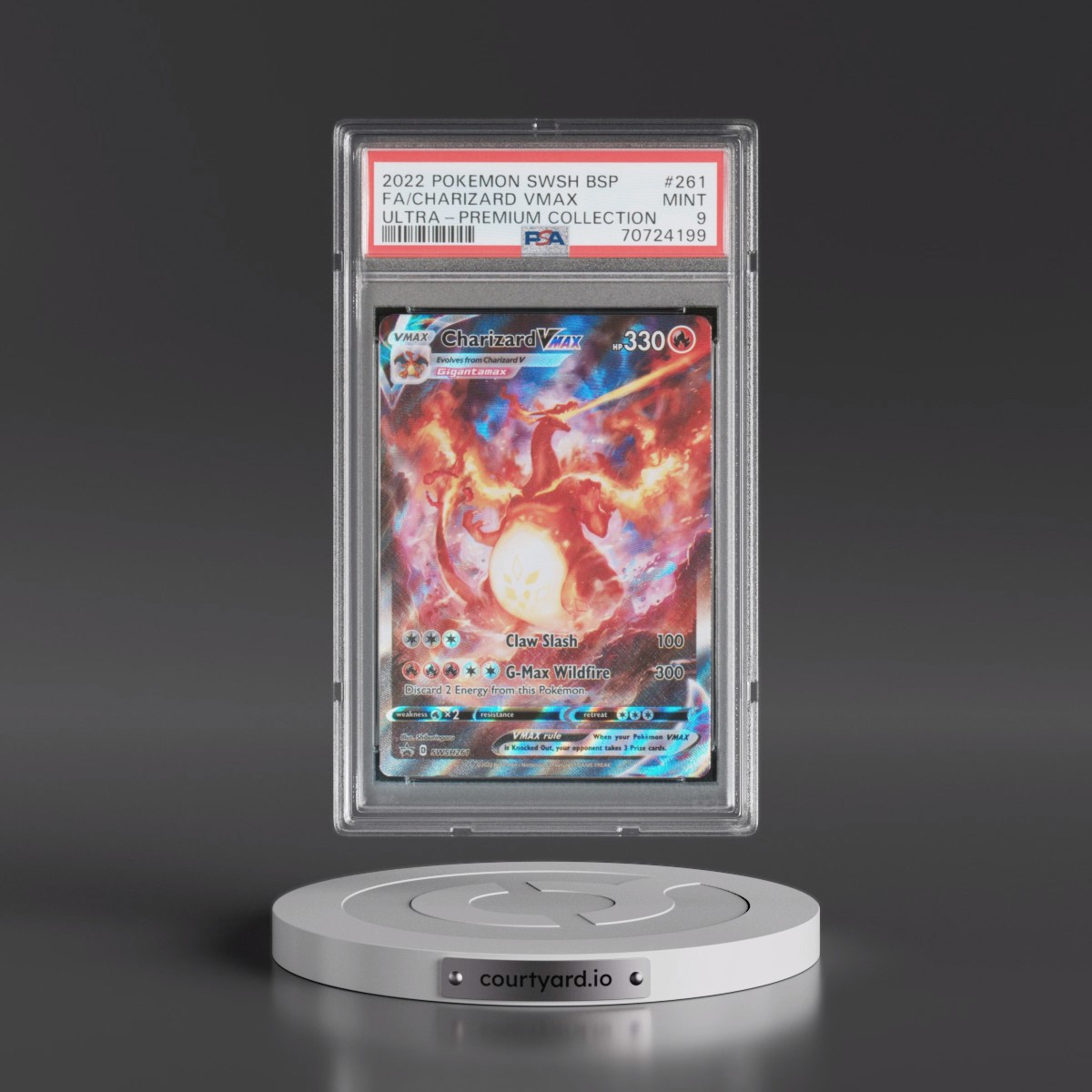 2022 Pokémon Swsh Black Star Promo #261 Charizard Vmax - Full Art Sword & Shield Ultra-Premium Collection-Charizard (PSA 9 MINT)