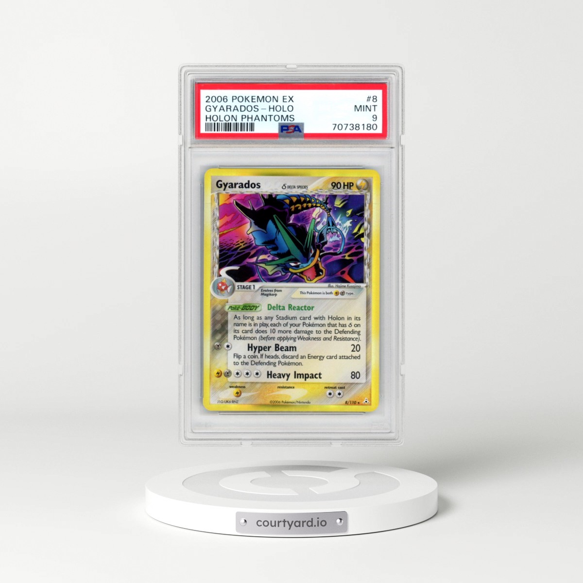 2006 Pokémon EX Holon Phantoms #8 Gyarados - Holo (PSA 9 MINT)