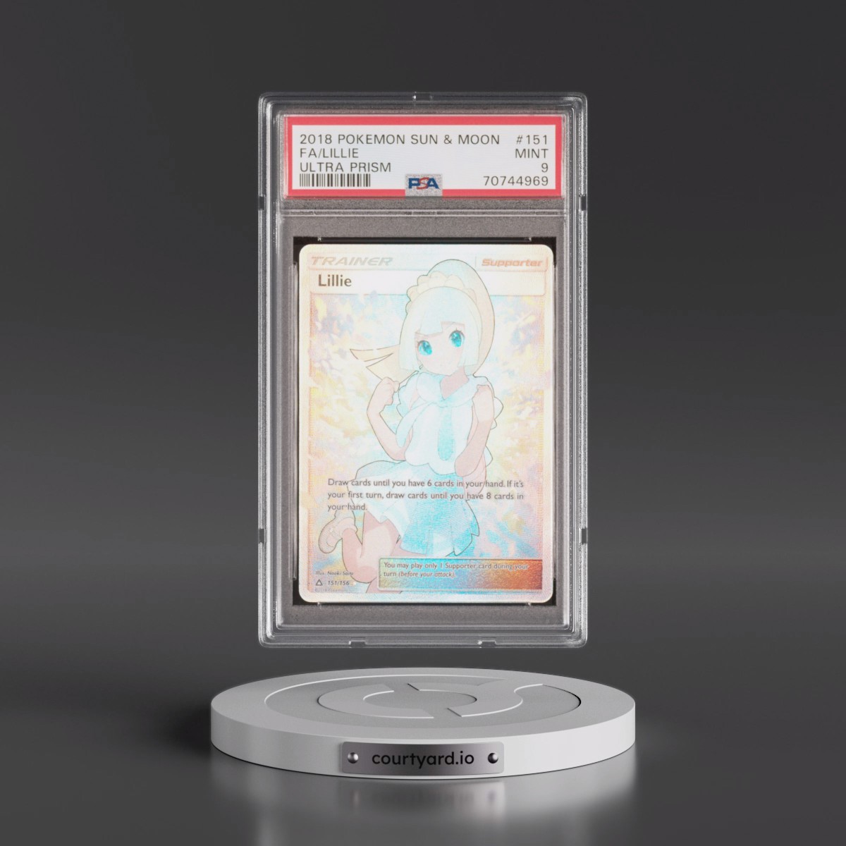 2018 Pokémon Sun & Moon Ultra Prism #151 Lillie - Full Art (PSA 9 MINT)