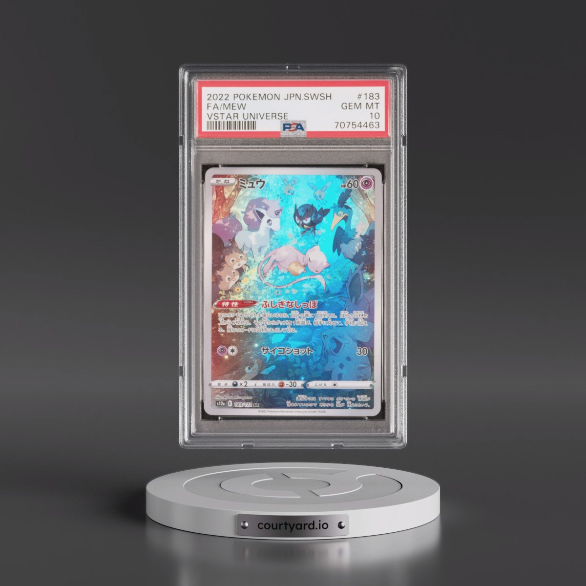2022 Pokémon Sword & Shield Vstar Universe #183 Mew - Full Art (PSA 10 GEM MINT)