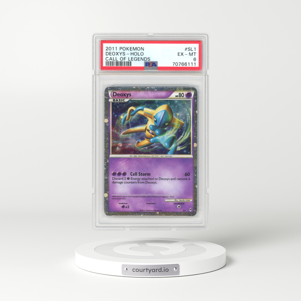 2011 Pokémon Call of Legends #SL1 Deoxys - Holo (PSA 6 EX-MT)