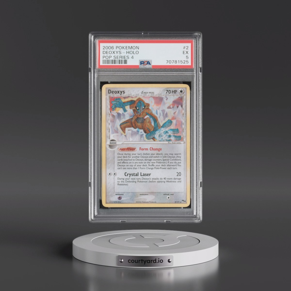 2006 Pokémon Pop Series 4 #2 Deoxys - Holo (PSA 5 EX)