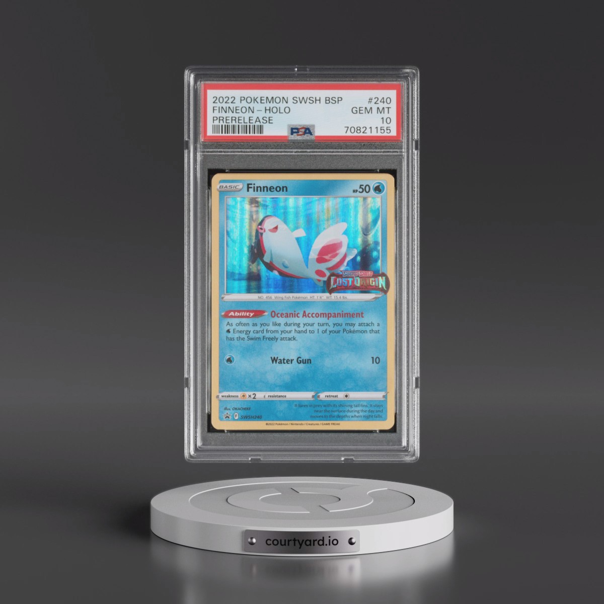 2022 Pokémon Swsh Black Star Promo #240 Finneon - Holo Prerelease (PSA 10 GEM MINT)