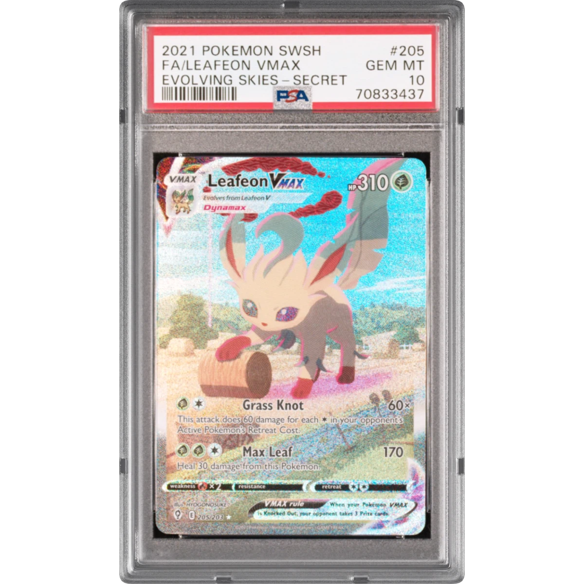 Leafeon Vmax card artwork