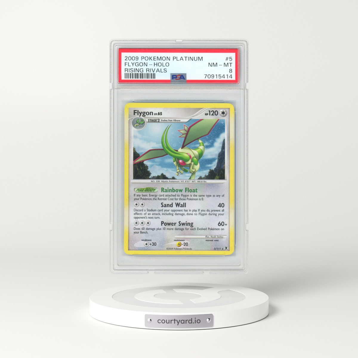 2009 Pokémon Platinum Rising Rivals #5 Flygon - Holo (PSA 8 NM-MT)