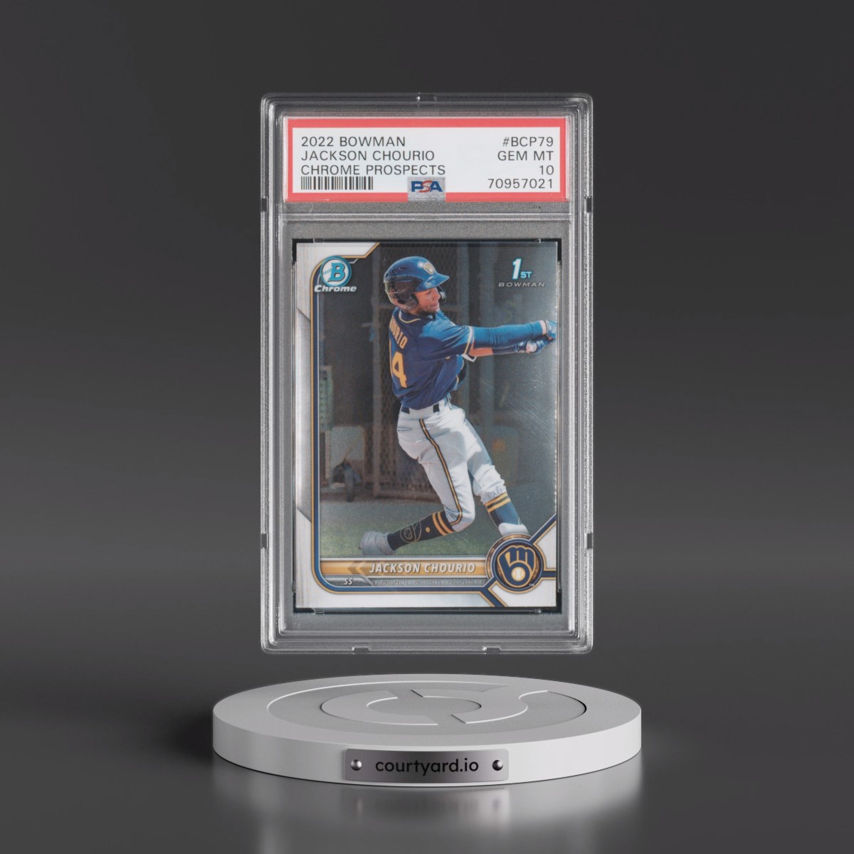 2022 Bowman Chrome Prospects #BCP79 Jackson Chourio (PSA 10 GEM MINT)