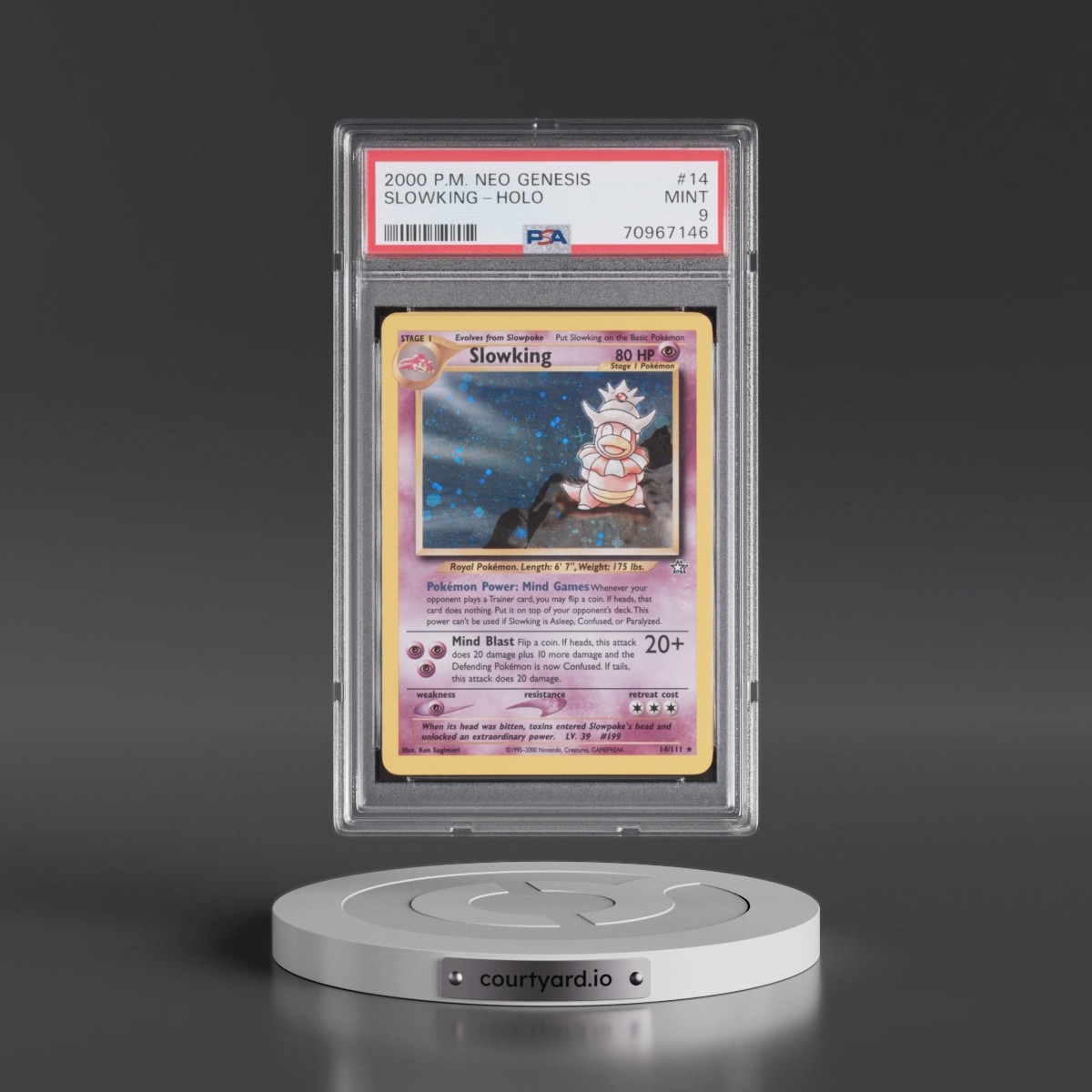 2000 Pokémon Neo Genesis #14 Slowking - Holo (PSA 9 MINT)