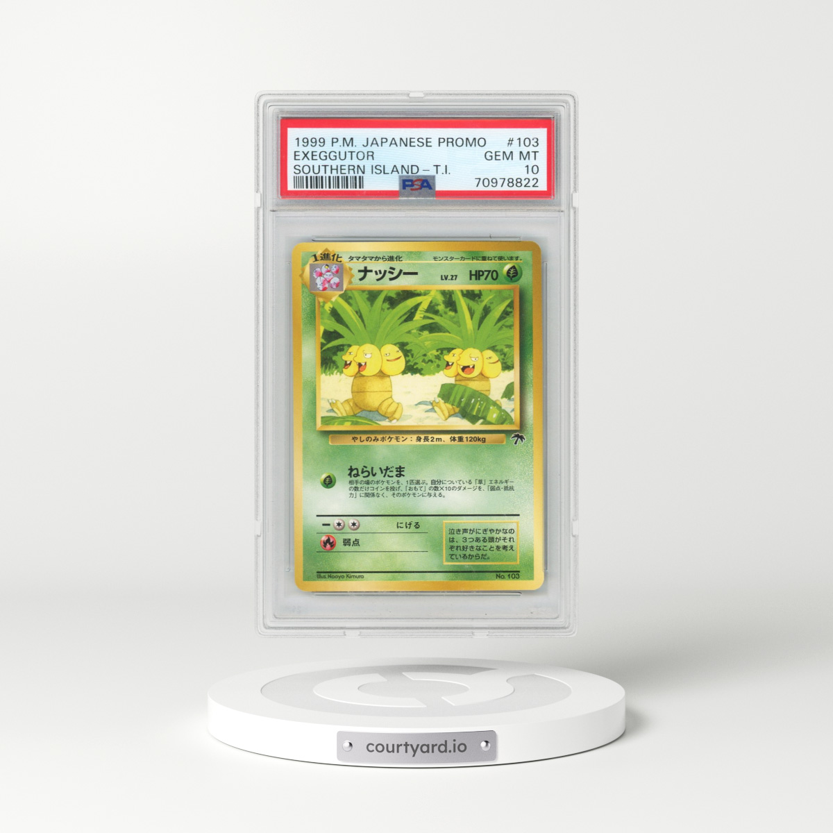 1999 Pokémon Promo Southern Islands #103 Exeggutor - Southern Island-T.I. (PSA 10 GEM MINT)