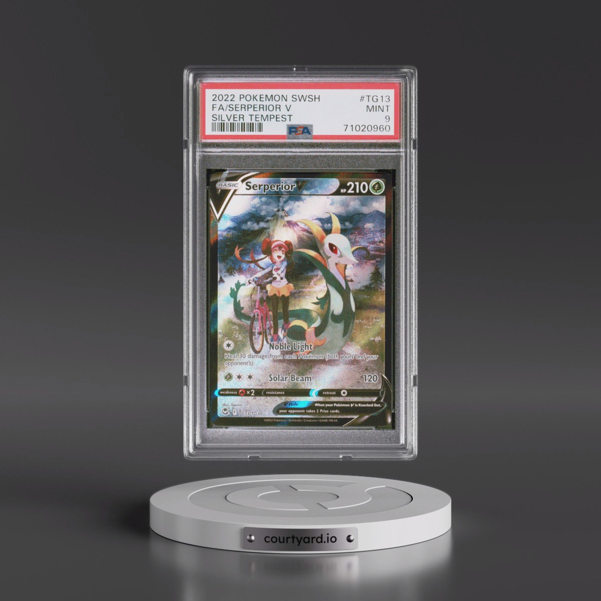 2022 Pokémon Sword & Shield Silver Tempest #TG13 Serperior V - Holo Full Art (PSA 9 MINT)