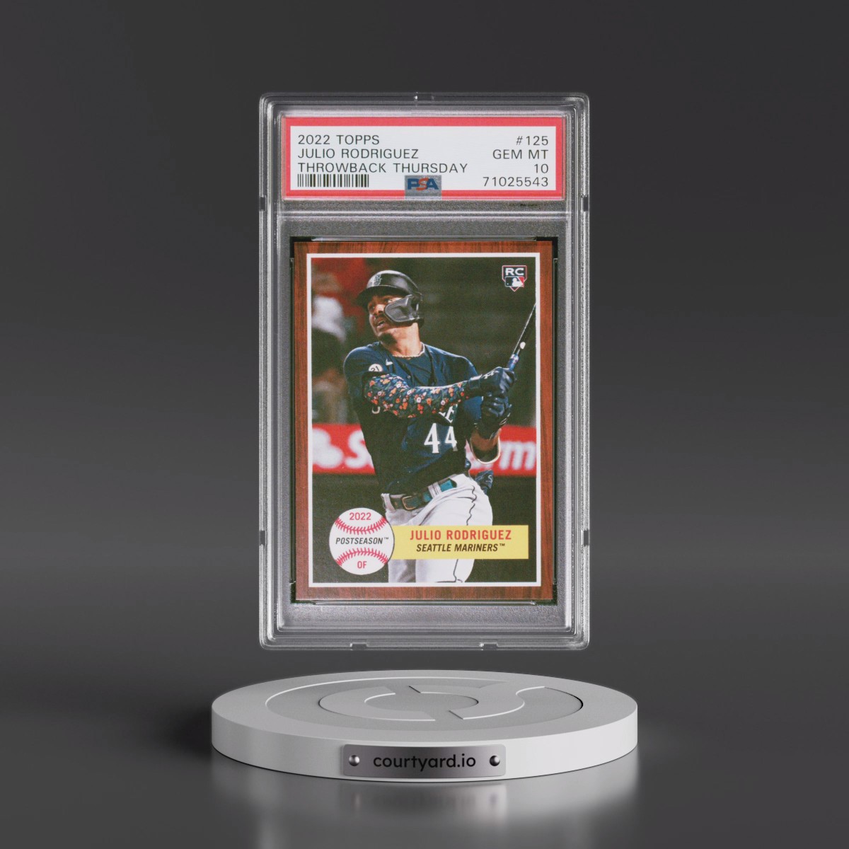 2022 Topps Throwback Thursday #125 Julio Rodriguez (PSA 10 GEM MINT)