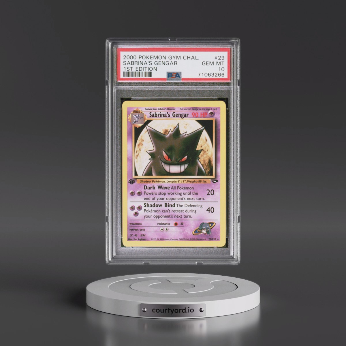 2000 Pokémon Gym Challenge #29 Sabrina's Gengar - 1st Edition (PSA 10 GEM MINT)