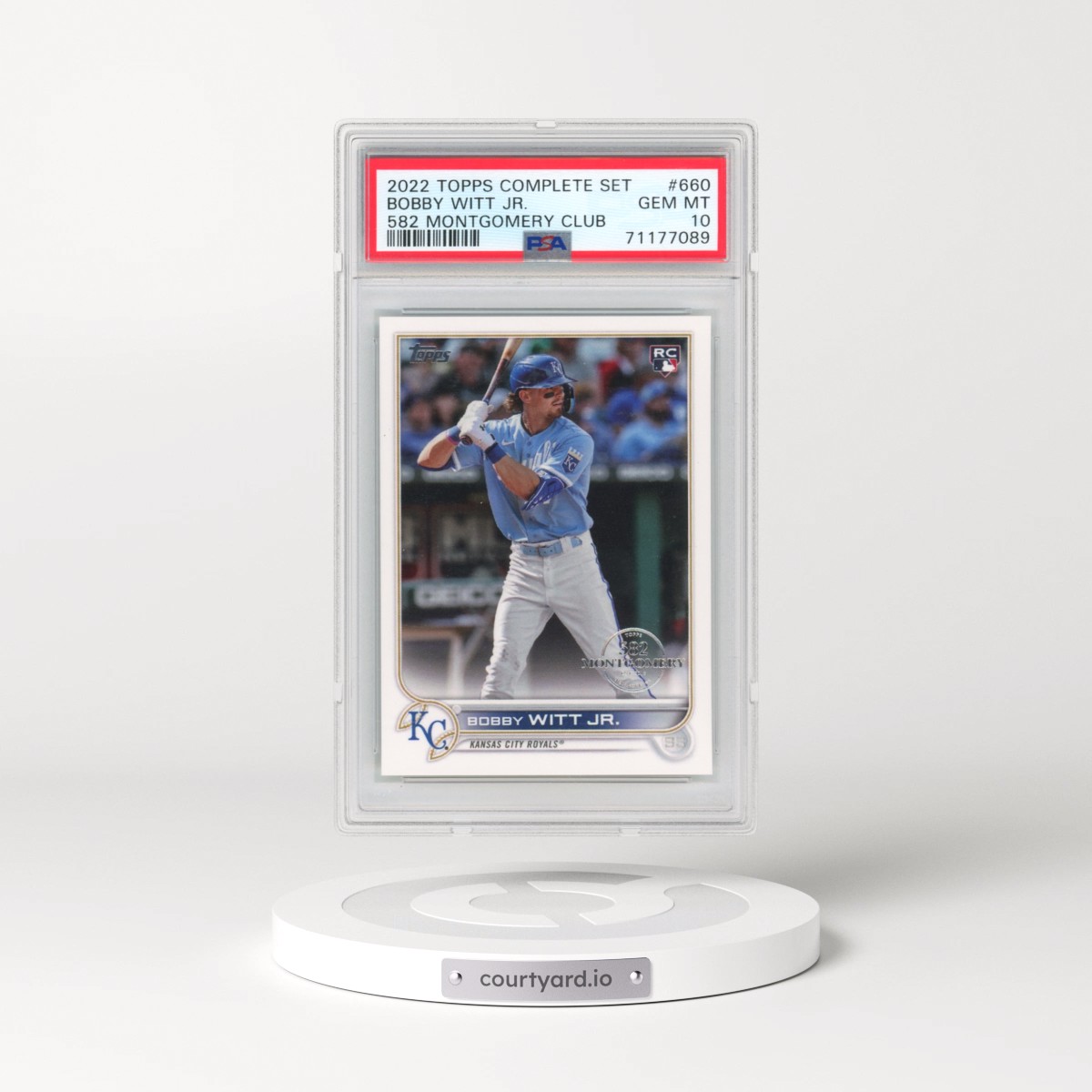 2022 Topps Complete Set Bobby Witt Jr. - 582 Montgomery Club #660 PSA 10