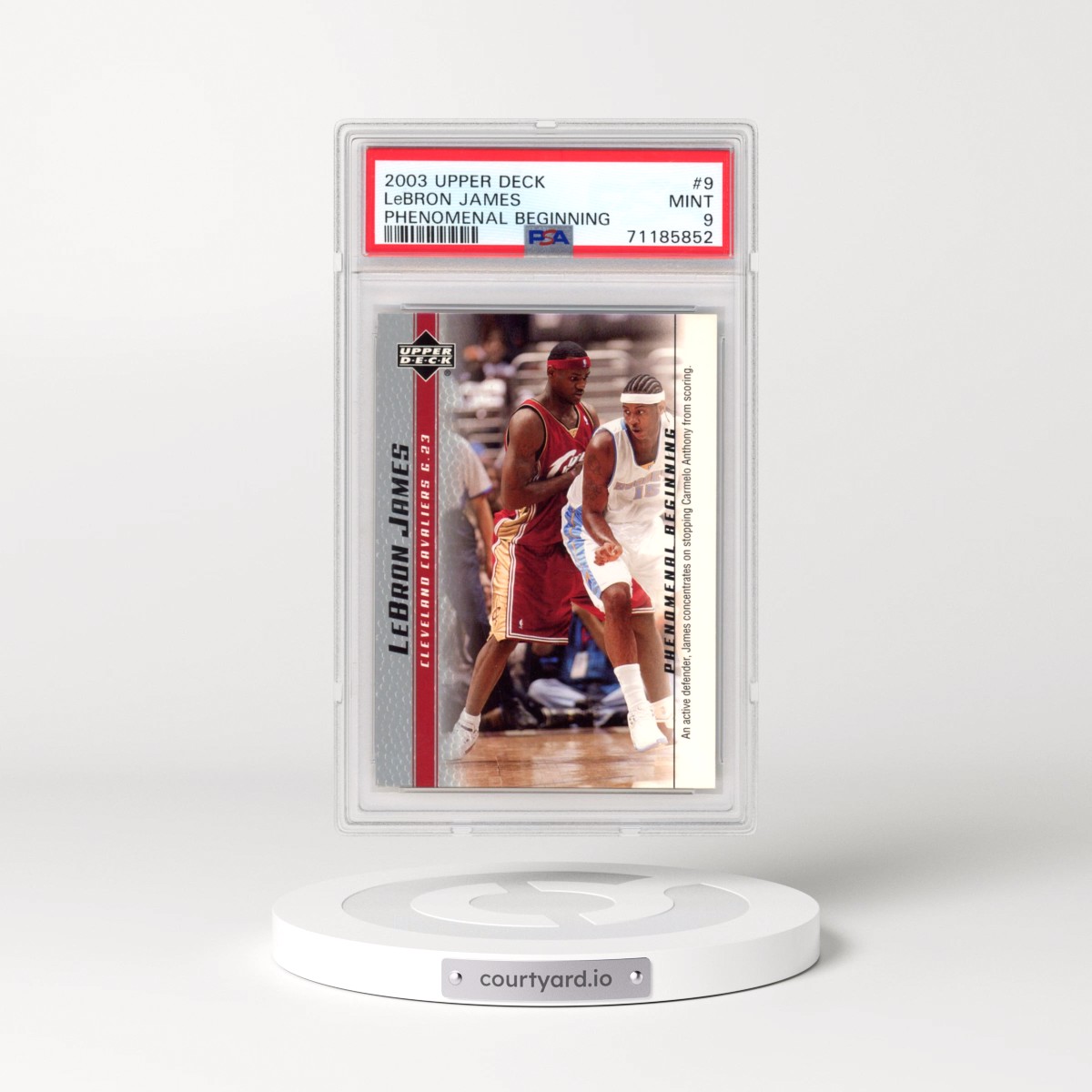 2003 Upper Deck Lebron James Phenomenal Beginnings #9 LeBron James (PSA 9 MINT)