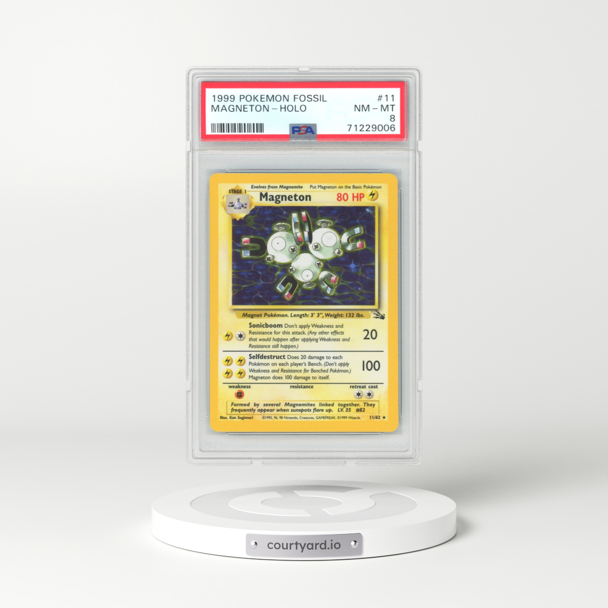 1999 Fossil #11 Magneton - Holo (PSA 8 NM-MT)