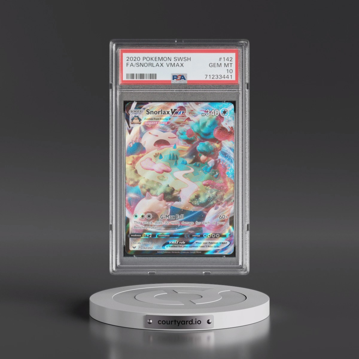 2020 Pokémon Sword & Shield Snorlax Vmax - Full Art #142 PSA 10