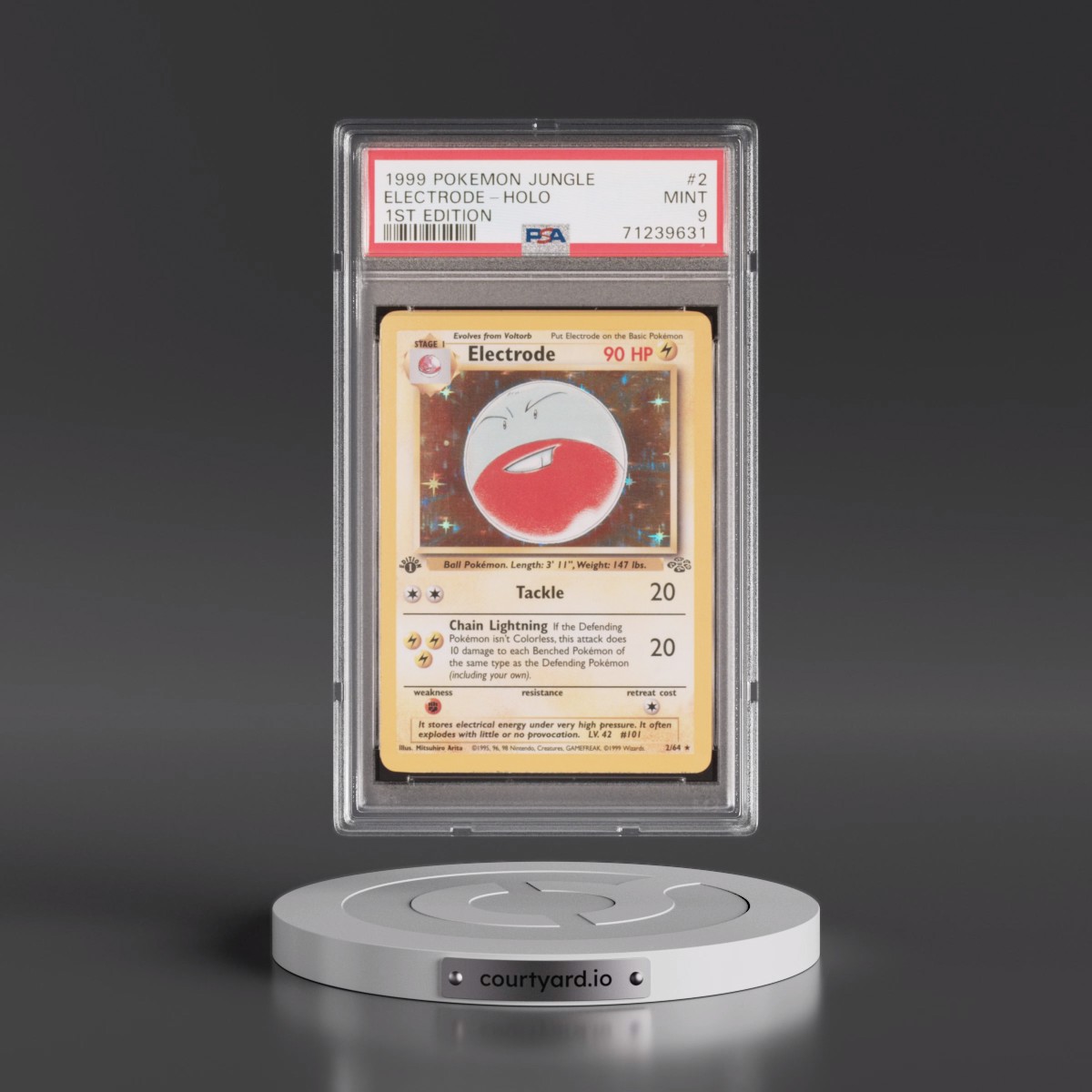 1999 Pokémon Jungle #2 Electrode - 1st Edition Holo (PSA 9 MINT)