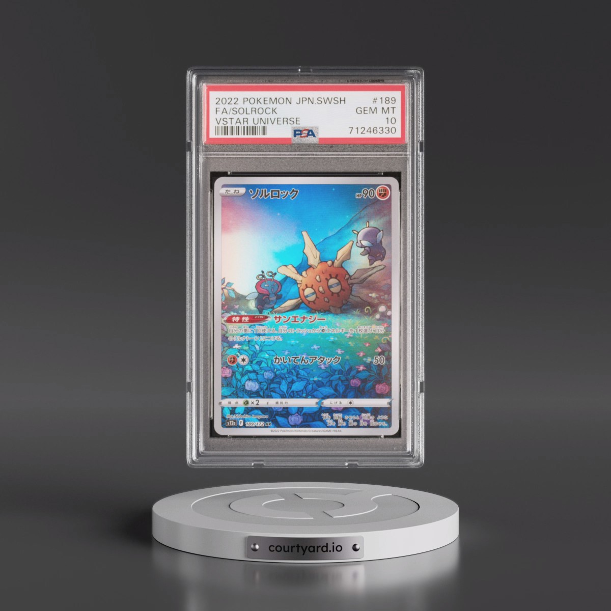 2022 Pokémon Sword & Shield Vstar Universe #189 Solrock - Full Art (PSA 10 GEM MINT)