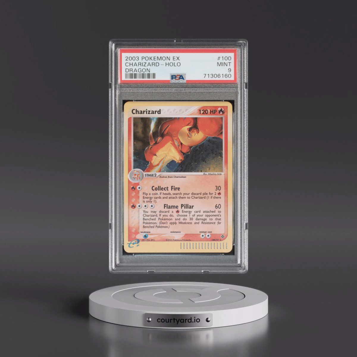 2003 Pokémon EX Dragon #100 Charizard - Holo (PSA 9 MINT)
