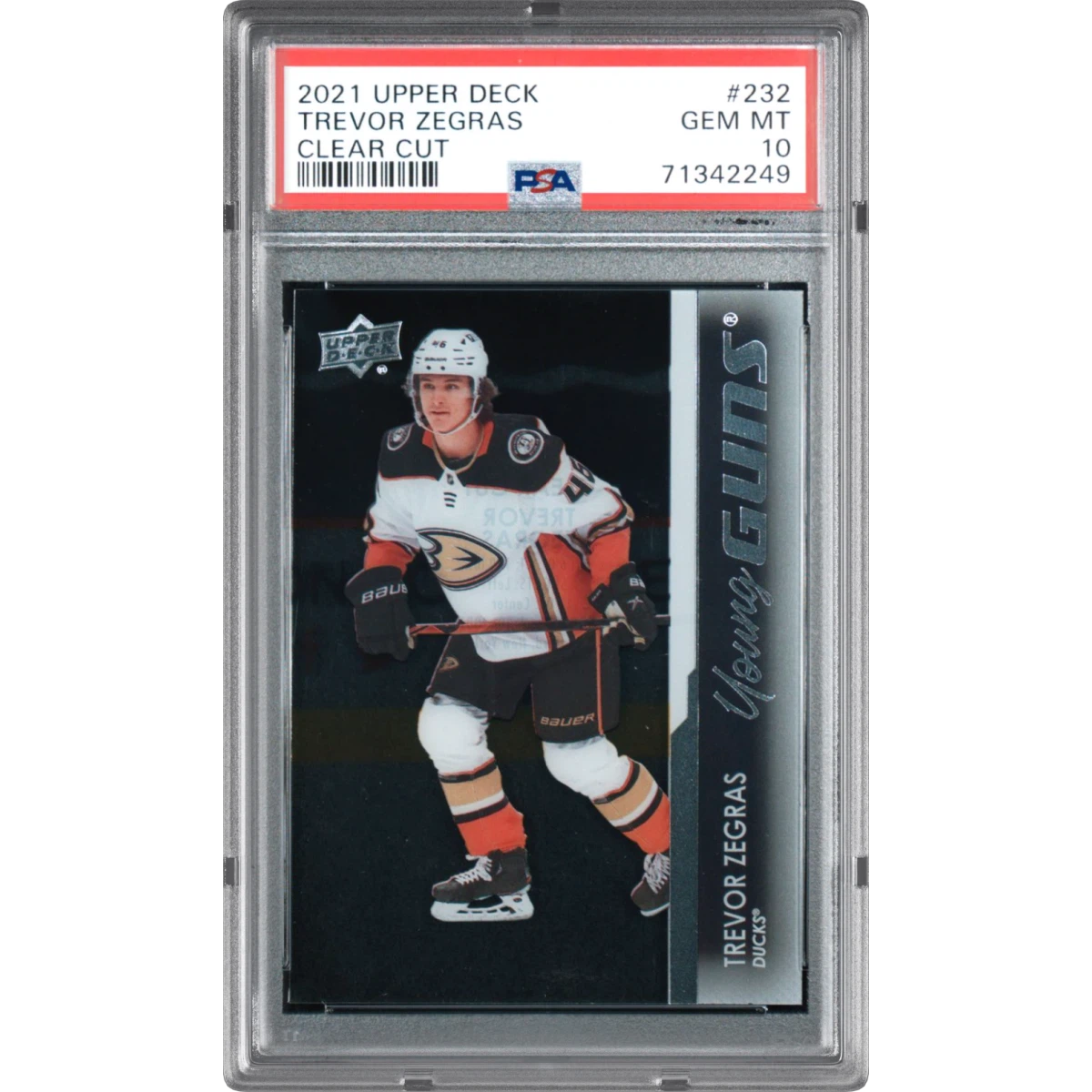 2021-2022 Upper Deck #232 Trevor Zegras - Clear Cut (PSA 10 GEM MINT)
