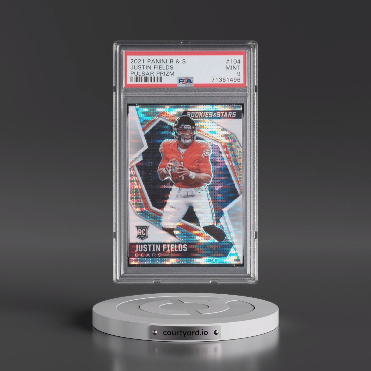 2021 Panini Rookies & Stars #104 Justin Fields - Pulsar Prizm (PSA 9 MINT)