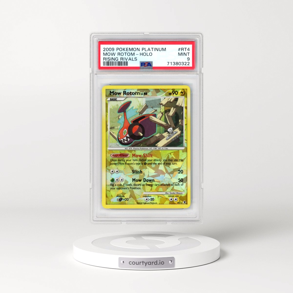 2009 Pokémon Platinum Rising Rivals #RT4 Mow Rotom - Holo (PSA 9 MINT)