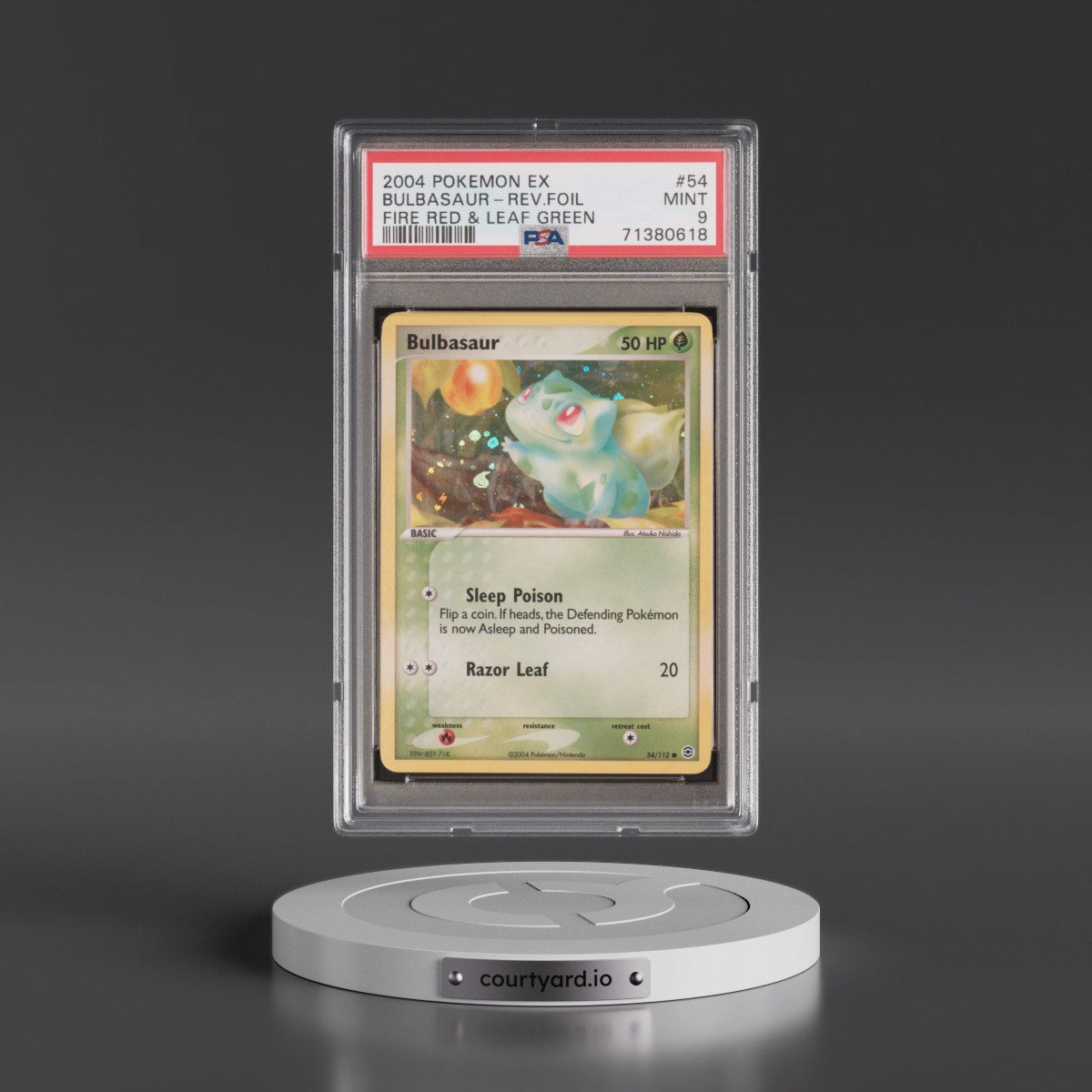 2004 Pokémon EX Fire Red & Leaf Green #54 Bulbasaur - Reverse Foil (PSA 9 MINT)