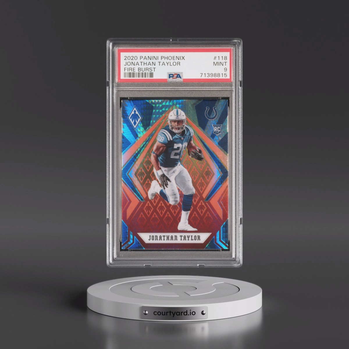 2020 Panini Phoenix #118 Jonathan Taylor - Fire Burst (PSA 9 MINT)