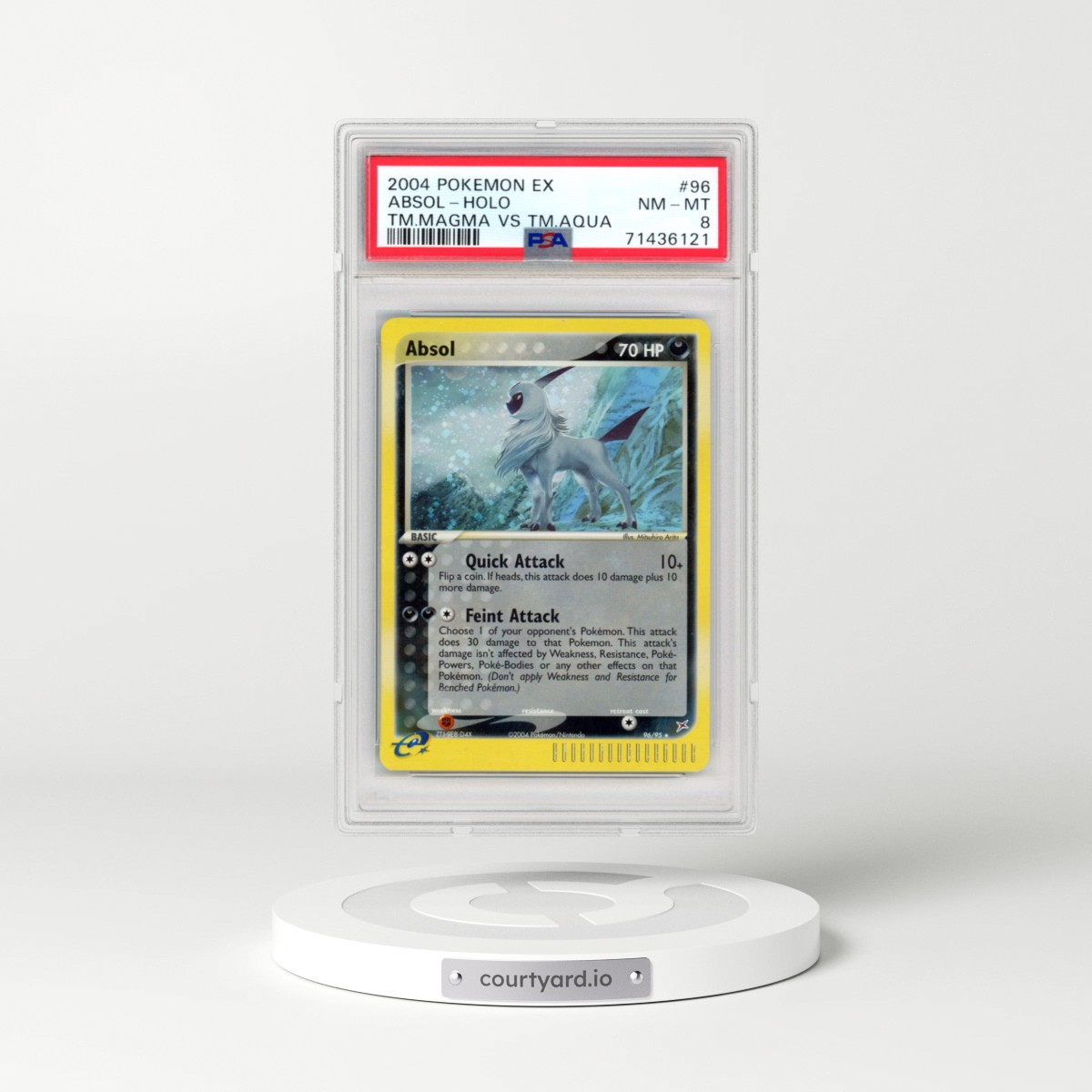 2004 Pokémon EX Team Magma VS Team Aqua #96 Absol - Holo (PSA 8 NM-MT)