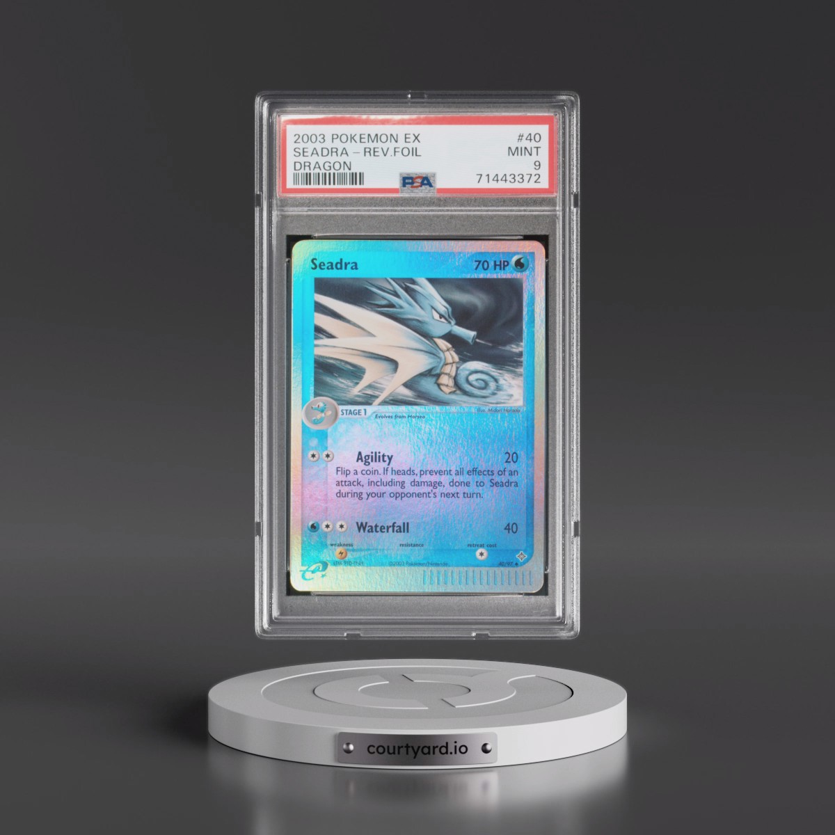 2003 Pokémon EX Dragon #40 Seadra - Reverse Foil (PSA 9 MINT)