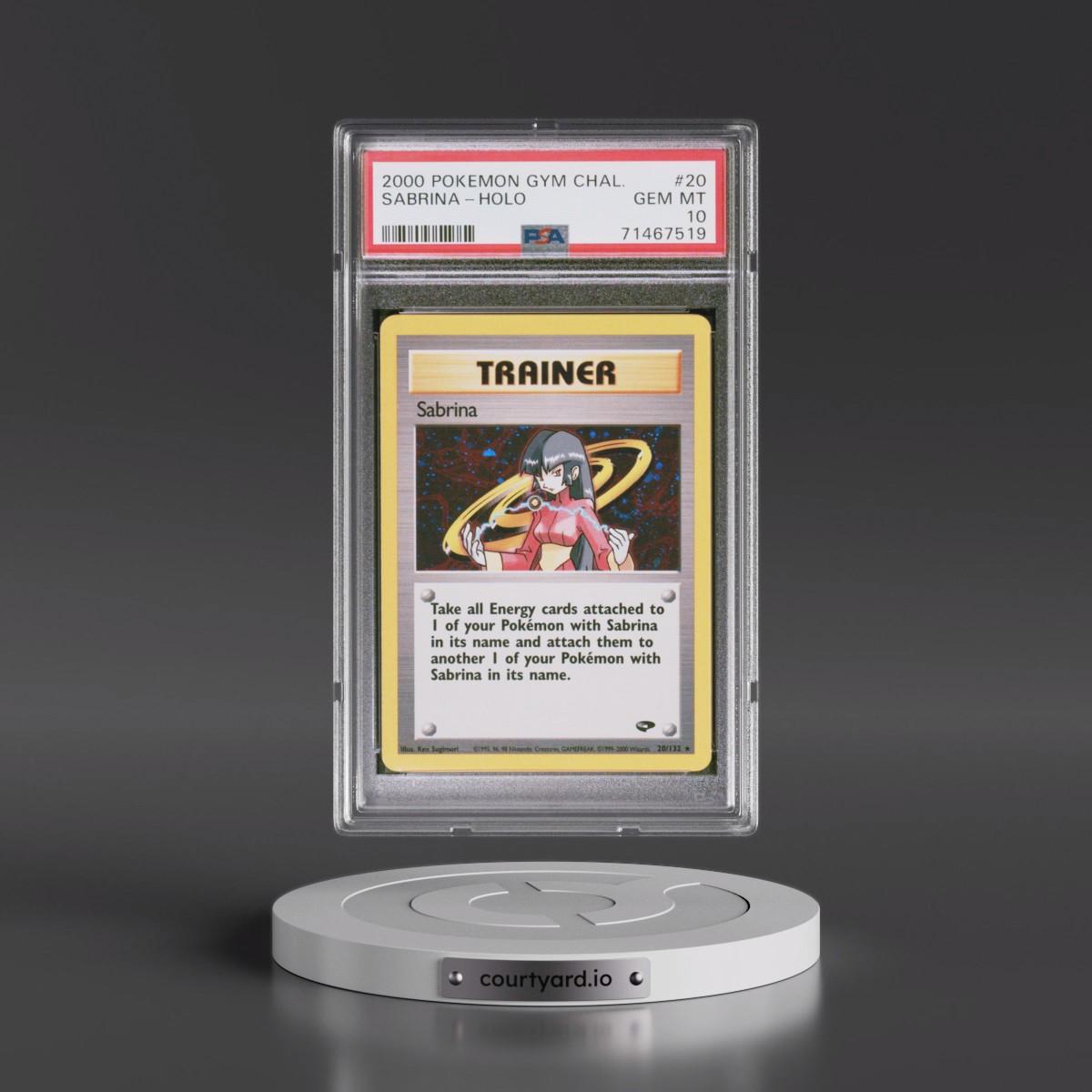 2000 Pokémon Gym Challenge Sabrina - Holo #20 PSA 10