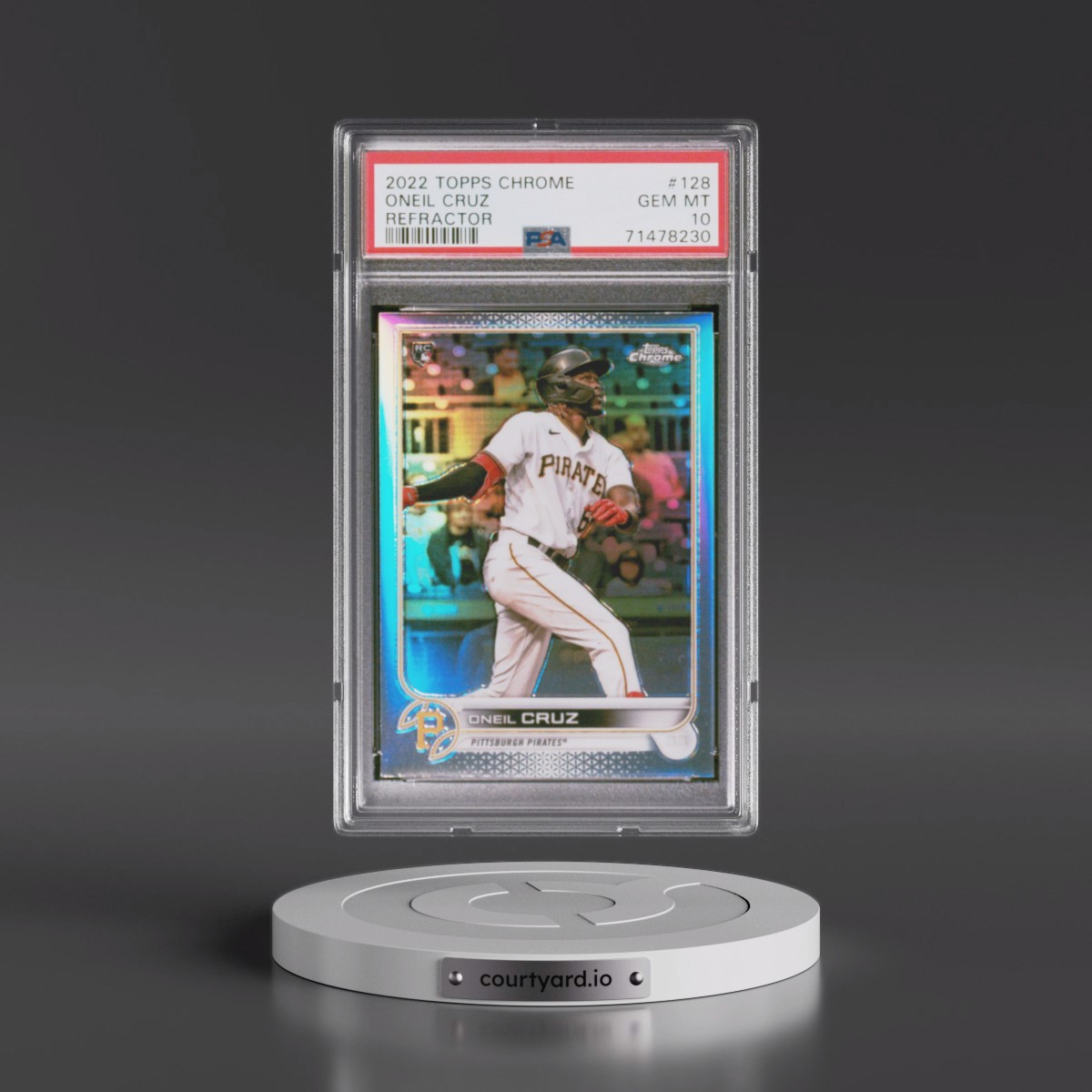 2022 Topps Chrome #128 Oneil Cruz - Refractor (PSA 10 GEM MINT)