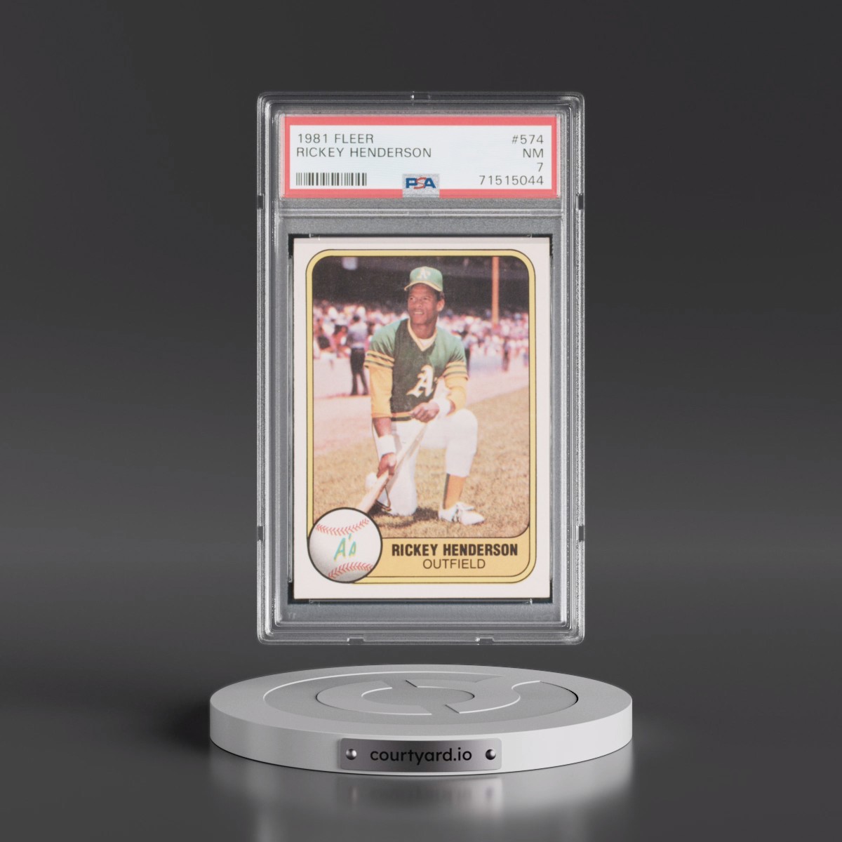 1981 Fleer Rickey Henderson #574 PSA 7