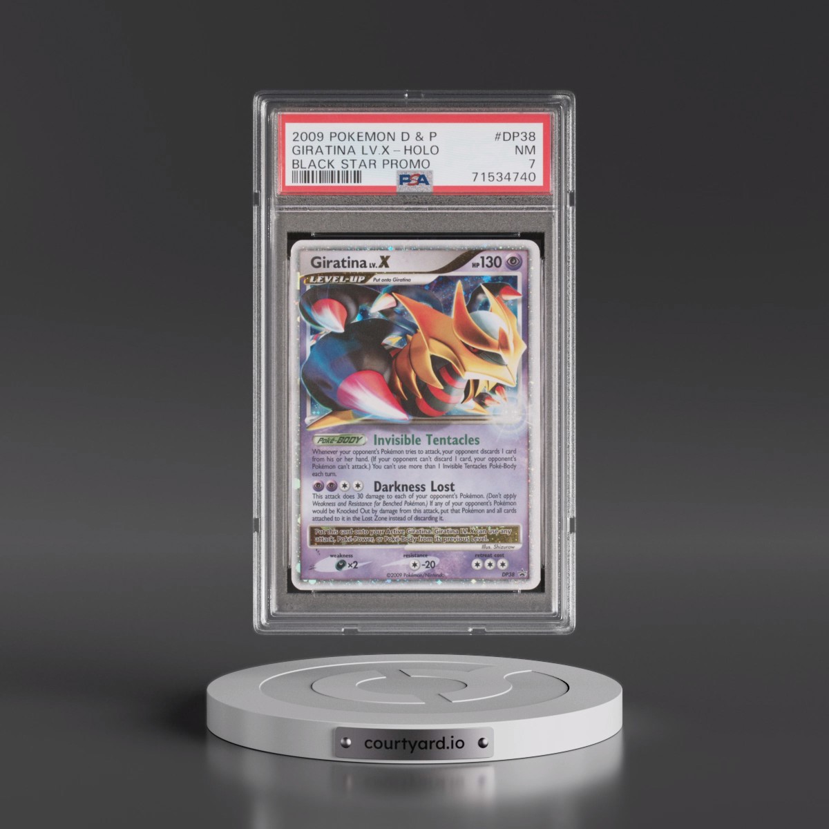 2009 Pokémon Diamond & Pearl Black Star Promo #DP38 Giratina LV.X - Holo (PSA 7 NM)