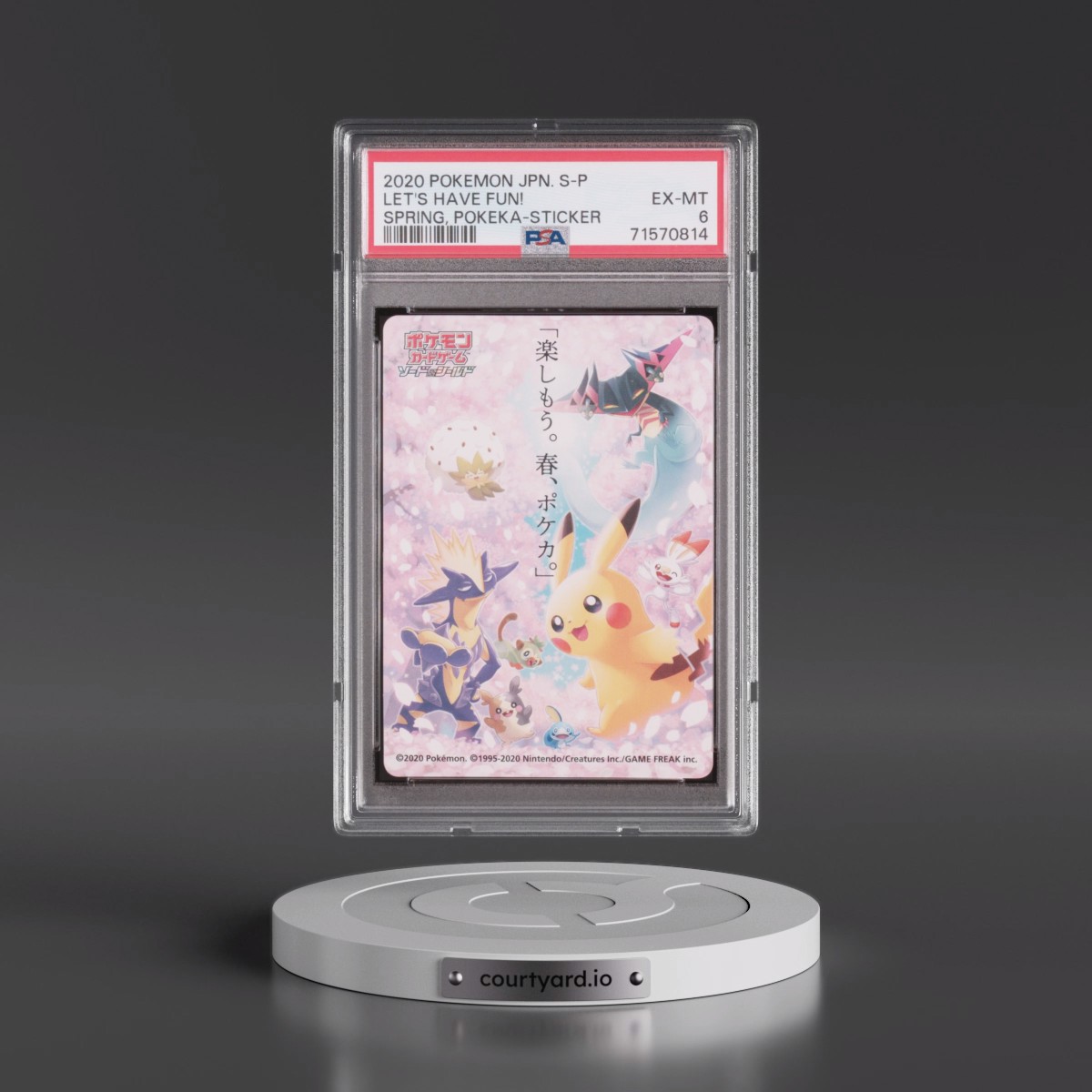 2020 Pokémon S Promo Let's Have Fun! Spring, Pokeka - Sticker (PSA 6 EX-MT)