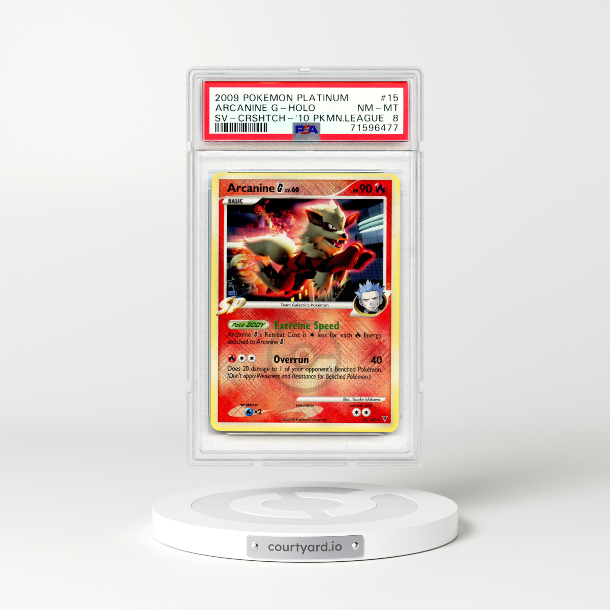 2009 Platinum - Supreme Victors #15 Arcanine G - Holo (PSA 8 NM-MT)