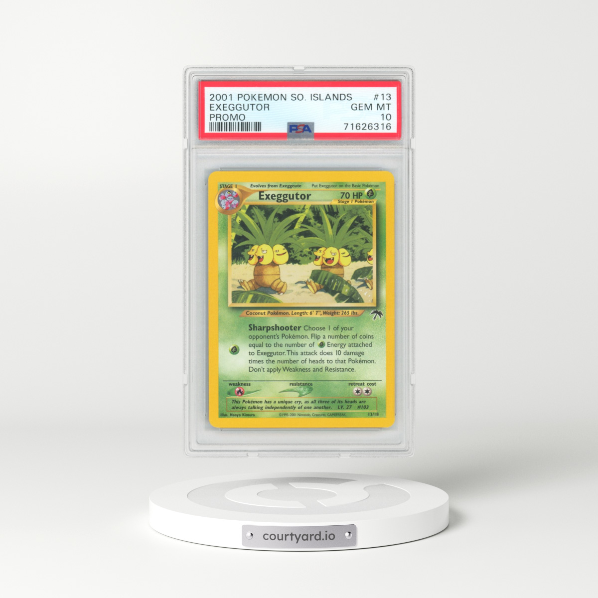 2001 Pokémon Southern Islands Promo #13 Exeggutor (PSA 10 GEM MINT)