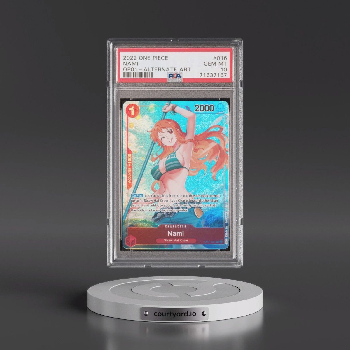 2022 One Piece Romance Dawn #016 Nami - Alternate Art (PSA 10 GEM MINT)