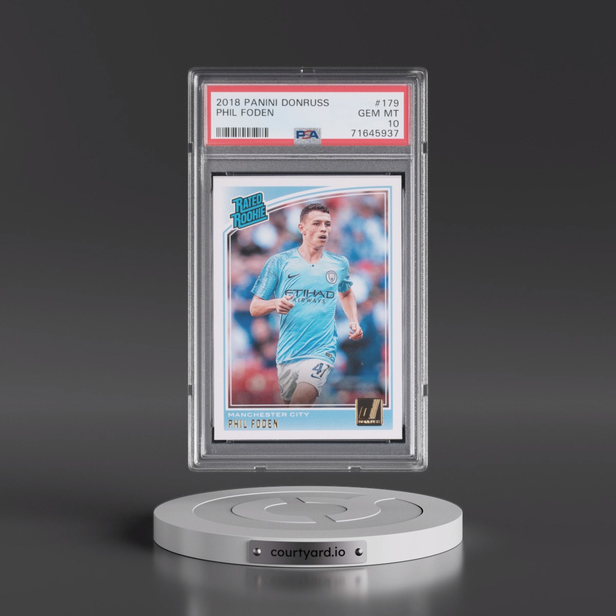 2018 Panini Donruss #179 Phil Foden (PSA 10 GEM MINT)