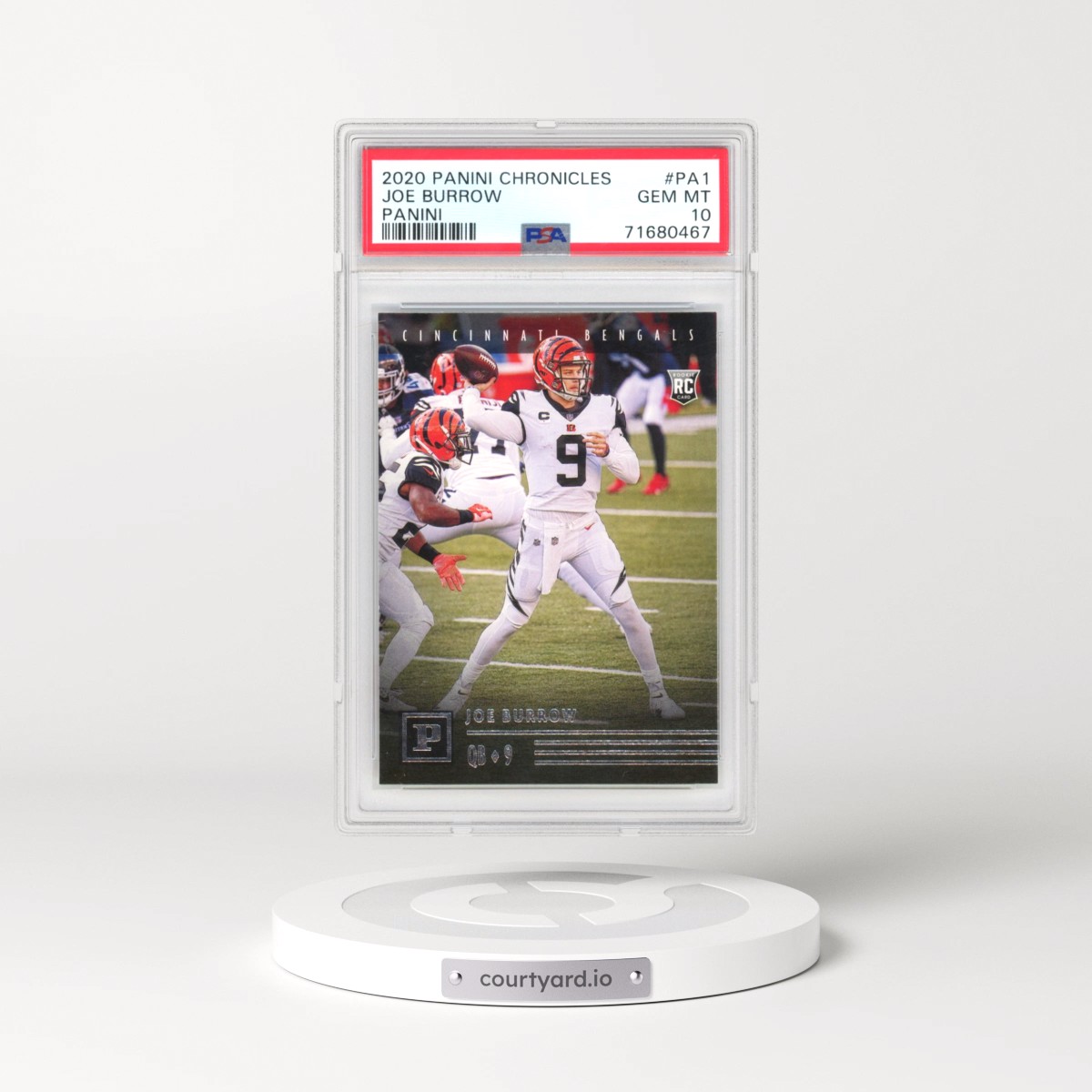 2020 Panini Chronicles Panini #PA1 Joe Burrow (PSA 10 GEM MINT)