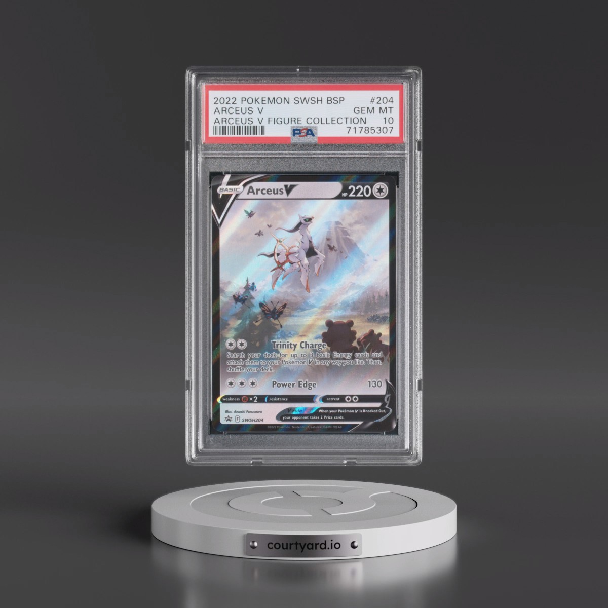2022 Pokémon Swsh Black Star Promo #204 Arceus V - Holo Arceus V Figure Collection (PSA 10 GEM MINT) - Photo