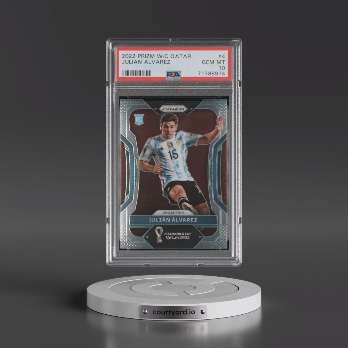 2022 Panini Prizm World Cup Qatar #4 Julian Alvarez (PSA 10 GEM MINT)