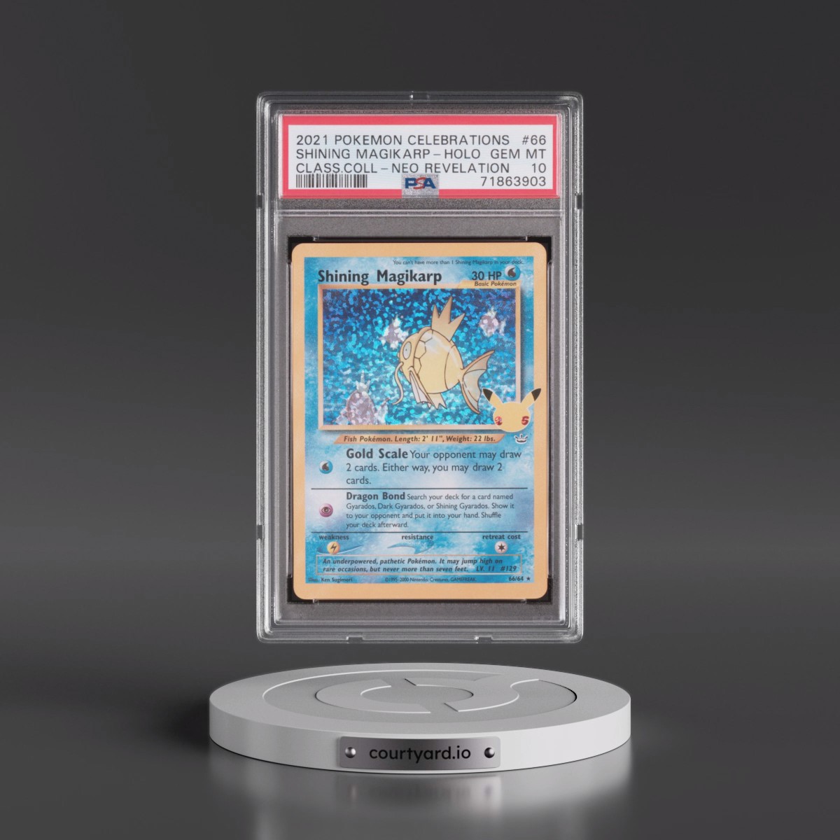 2021 Pokémon Celebrations Classic Collection #66 Shining Magikarp - Holo Holo (PSA 10 GEM MINT)