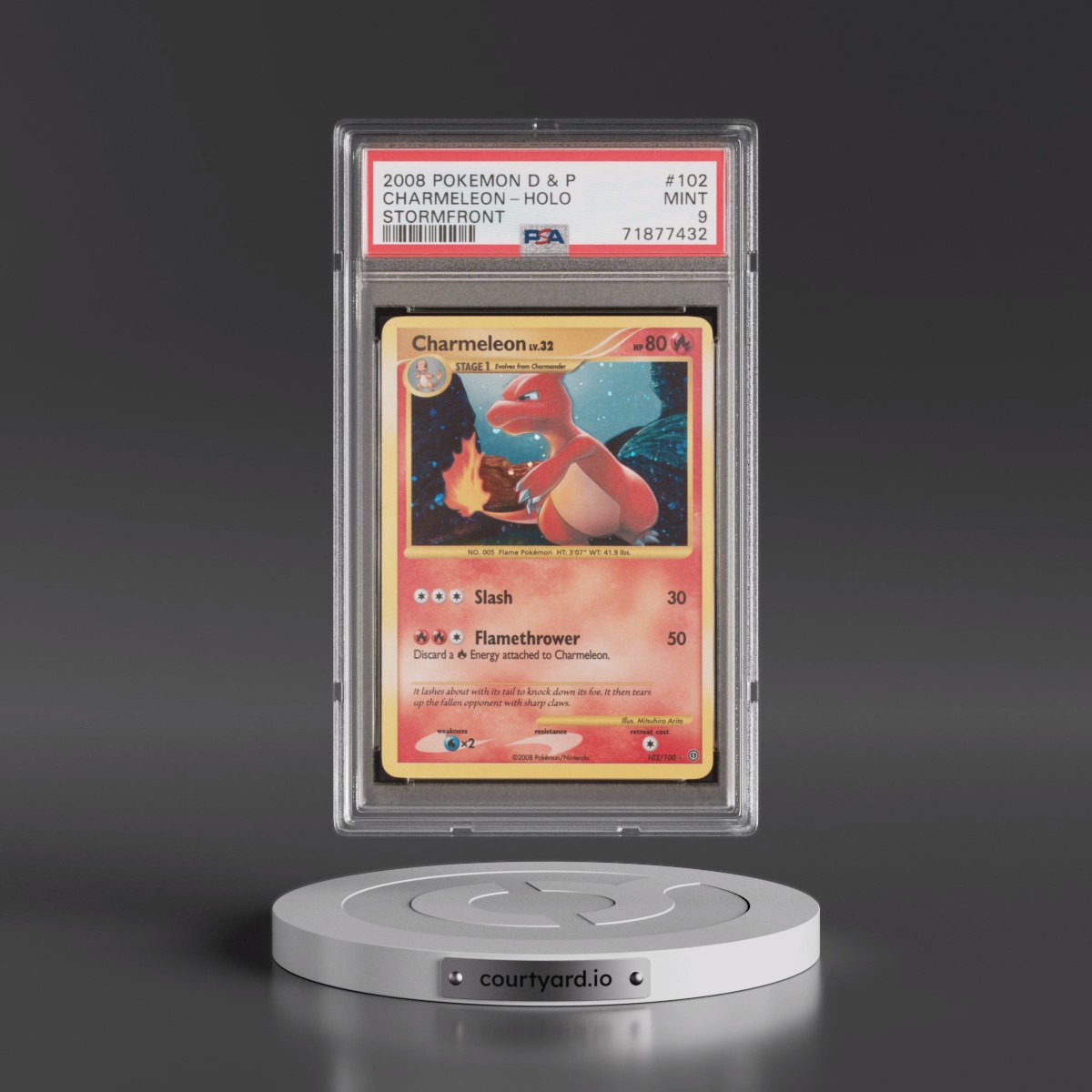 2008 Pokémon Diamond & Pearl Stormfront #102 Charmeleon - Holo (PSA 9 MINT)
